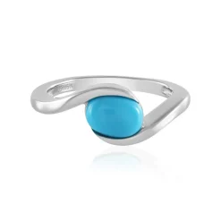 Sleeping Beauty-Türkis-Silberring