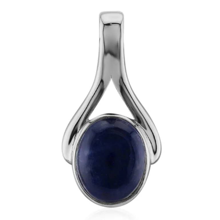 Sodalith-Silberanhänger