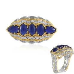 Sodalith-Silberring (Gems en Vogue)