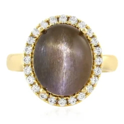 Sonnenstein-Katzenauge-Silberring