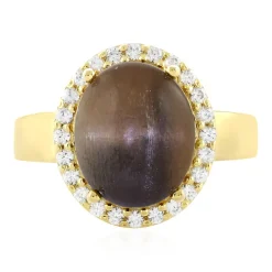 Sonnenstein-Katzenauge-Silberring