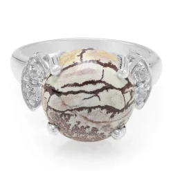 Sonora-Dendriten-Jaspis-Silberring