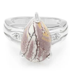 Sonora-Dendriten-Jaspis-Silberring