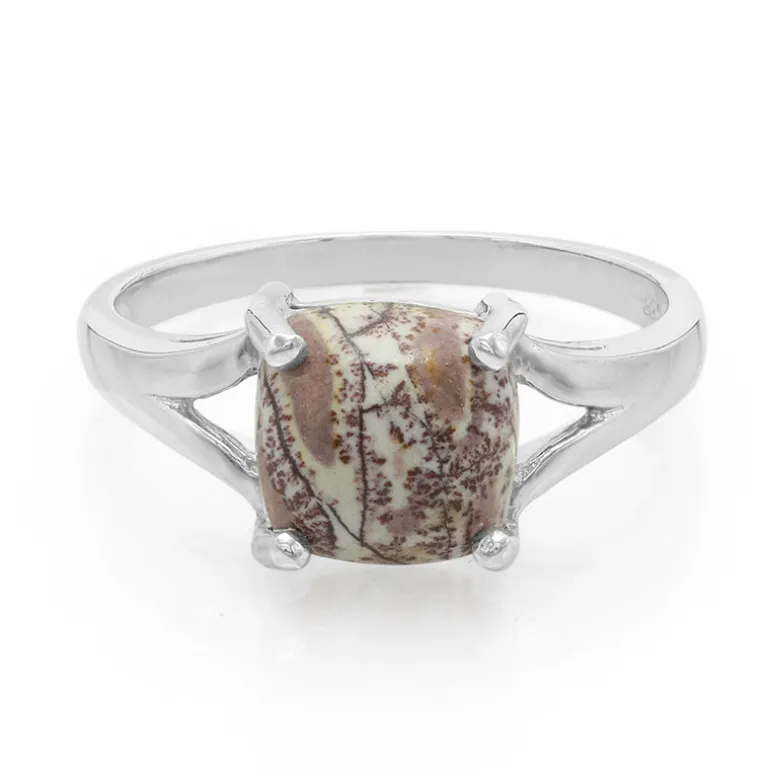 Sonora-Dendriten-Jaspis-Silberring