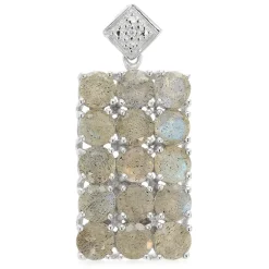 Spektrolith-Silberanhänger