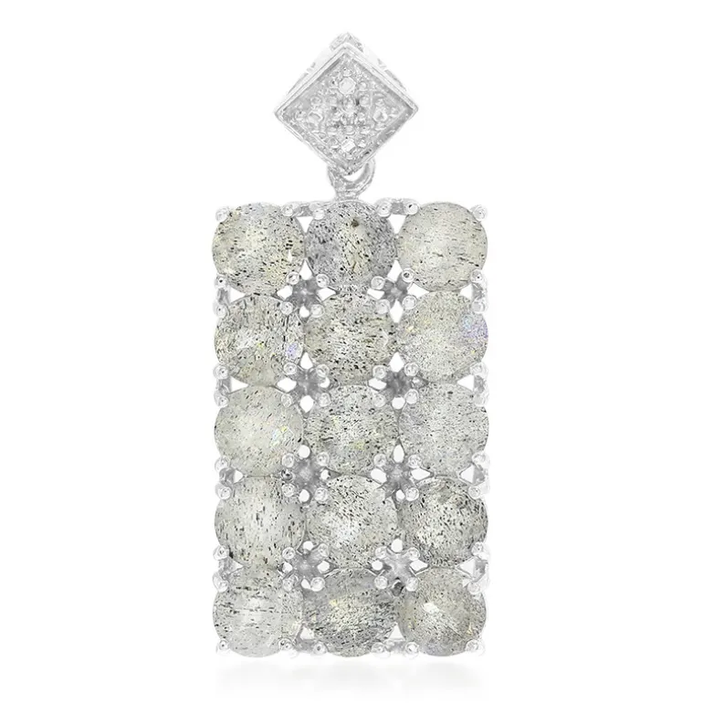 Spektrolith-Silberanhänger