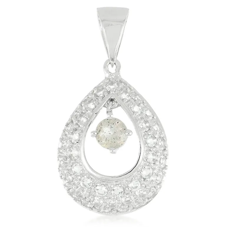 Spektrolith-Silberanhänger