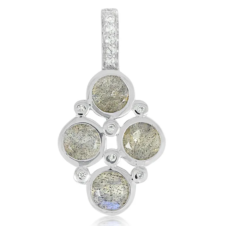 Spektrolith-Silberanhänger