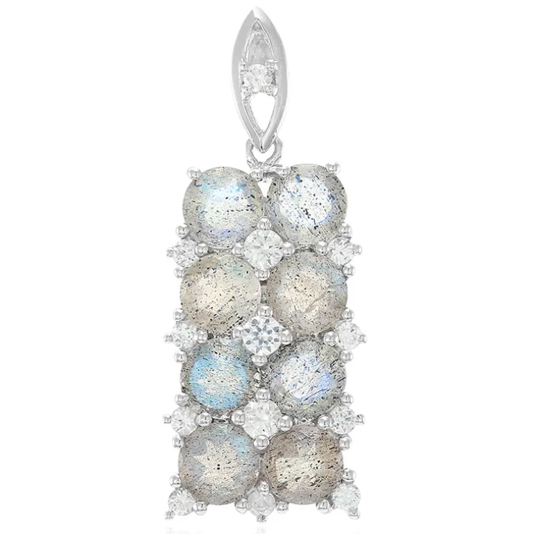 Spektrolith-Silberanhänger