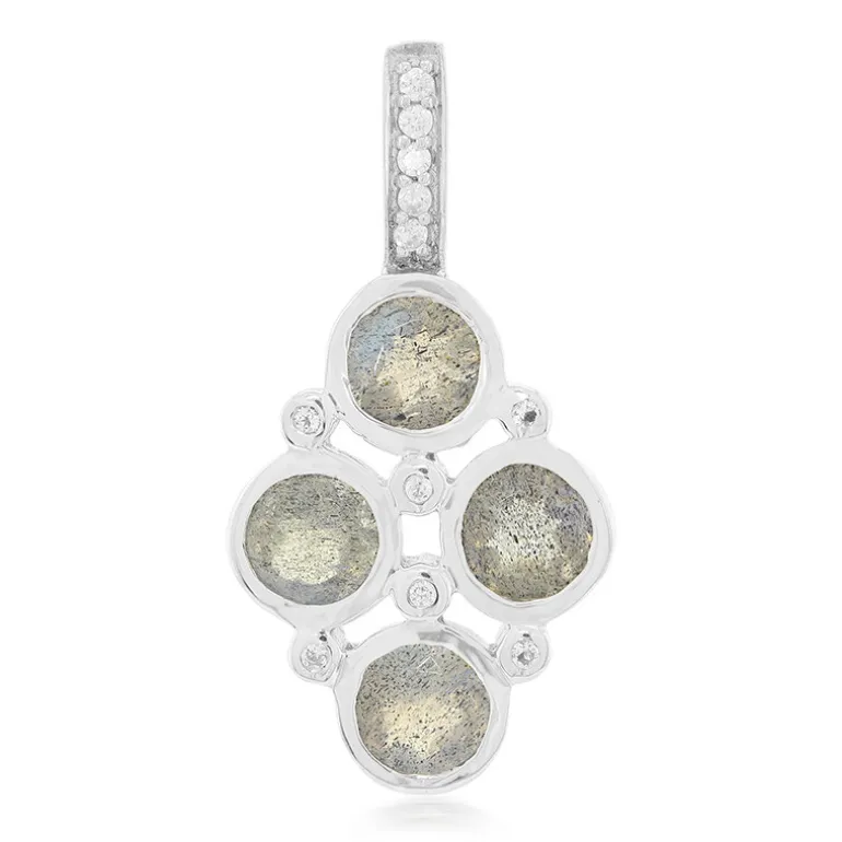 Spektrolith-Silberanhänger