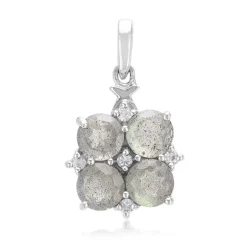 Spektrolith-Silberanhänger