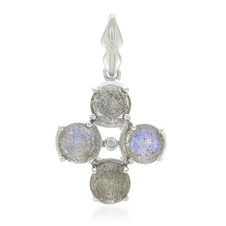 Spektrolith-Silberanhänger