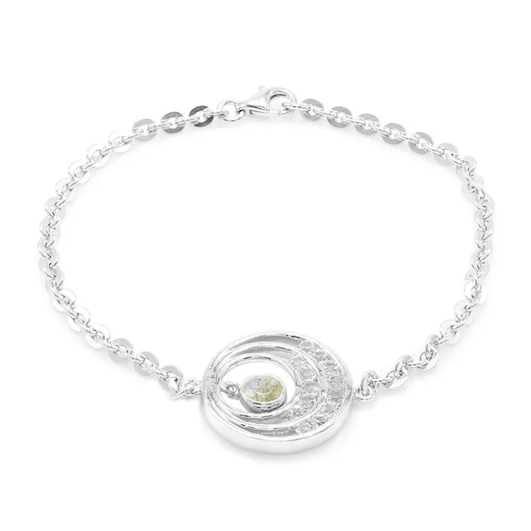 Spektrolith-Silberarmband