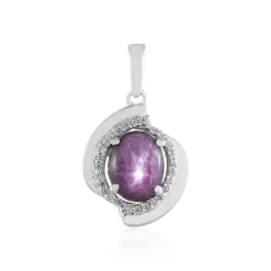 Stern-Rubin-Silberanhänger