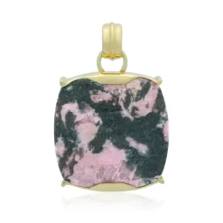 Sulawesi-Rhodonit-Silberanhänger (Bali Barong)