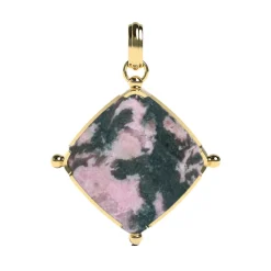 Sulawesi-Rhodonit-Silberanhänger (Bali Barong)