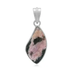 Sulawesi-Rhodonit-Silberanhänger (Bali Barong)