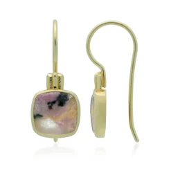 Sulawesi-Rhodonit-Silberohrringe (Bali Barong)