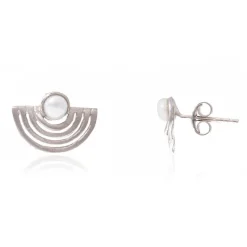 Süßwasserzuchtperlen-Silberohrringe (Joias do Paraíso)