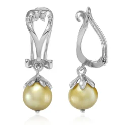 Süßwasserzuchtperlen-Silberohrclips