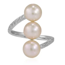Süßwasserzuchtperlen-Silberring (TPC)