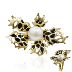 Süßwasserzuchtperlen-Silberring (TPC)