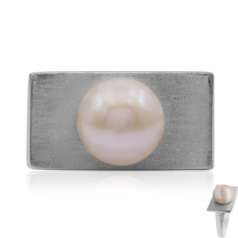 Süßwasserzuchtperlen-Silberring (TPC)