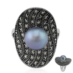 Süßwasserzuchtperlen-Silberring (Annette classic)