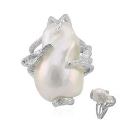 Süßwasserzuchtperlen-Silberring (TPC)