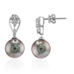 Tahitiperlen-Goldohrringe (TPC)