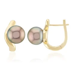 Tahitiperlen-Goldohrringe (Michelle Albala)