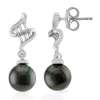 Tahitiperlen-Silberohrringe (TPC)