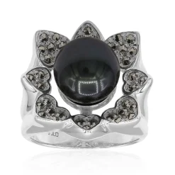 Tahitiperlen-Silberring (Annette classic)