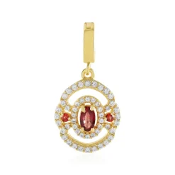 Tansania-Rubin-Silberanhänger