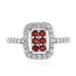 Tansania-Rubin-Silberring (Adela Silber)