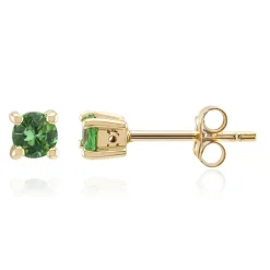 Tansania-Tsavorit-Goldohrringe