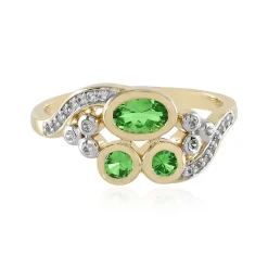 Tansania-Tsavorit-Goldring (D'vyere)