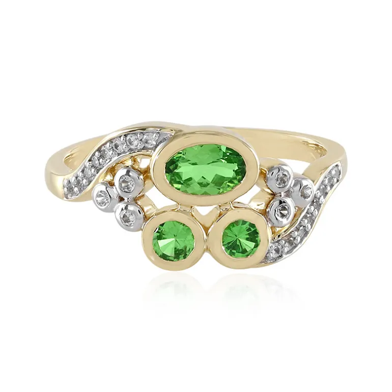 Tansania-Tsavorit-Goldring (D'vyere)