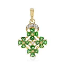 Tansania-Tsavorit-Silberanhänger