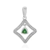 Tansania-Tsavorit-Silberanhänger