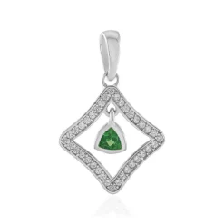 Tansania-Tsavorit-Silberanhänger