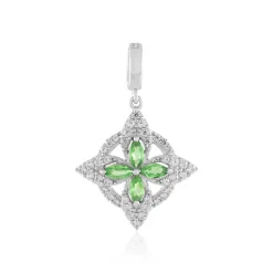 Tansania-Tsavorit-Silberanhänger