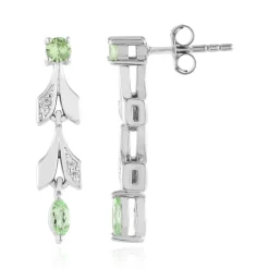 Tansania-Tsavorit-Silberohrringe