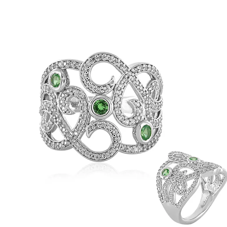 Tansania-Tsavorit-Silberring (de Melo)