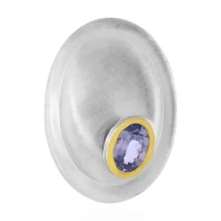 Tansanit-Silberanhänger