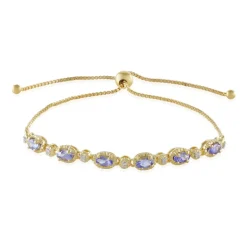 Tansanit-Silberarmband