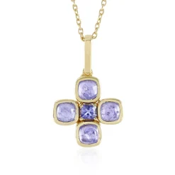 Tansanit-Silberhalskette (KM by Juwelo)