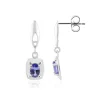 Tansanit-Silberohrringe