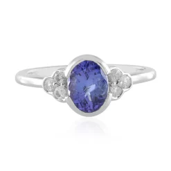 Tansanit-Silberring (Adela Silber)