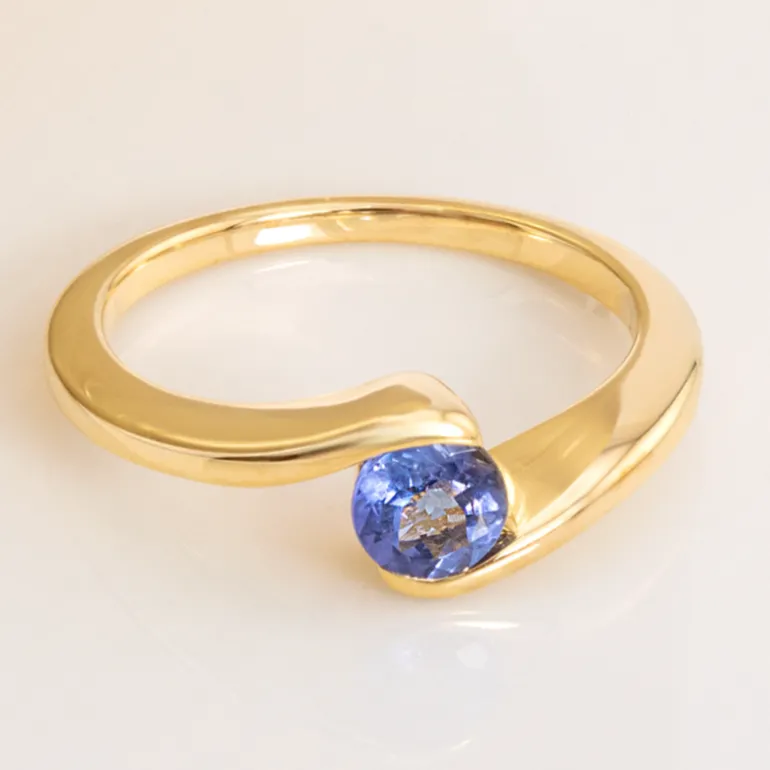 Tansanit-Silberring (Adela Silber)